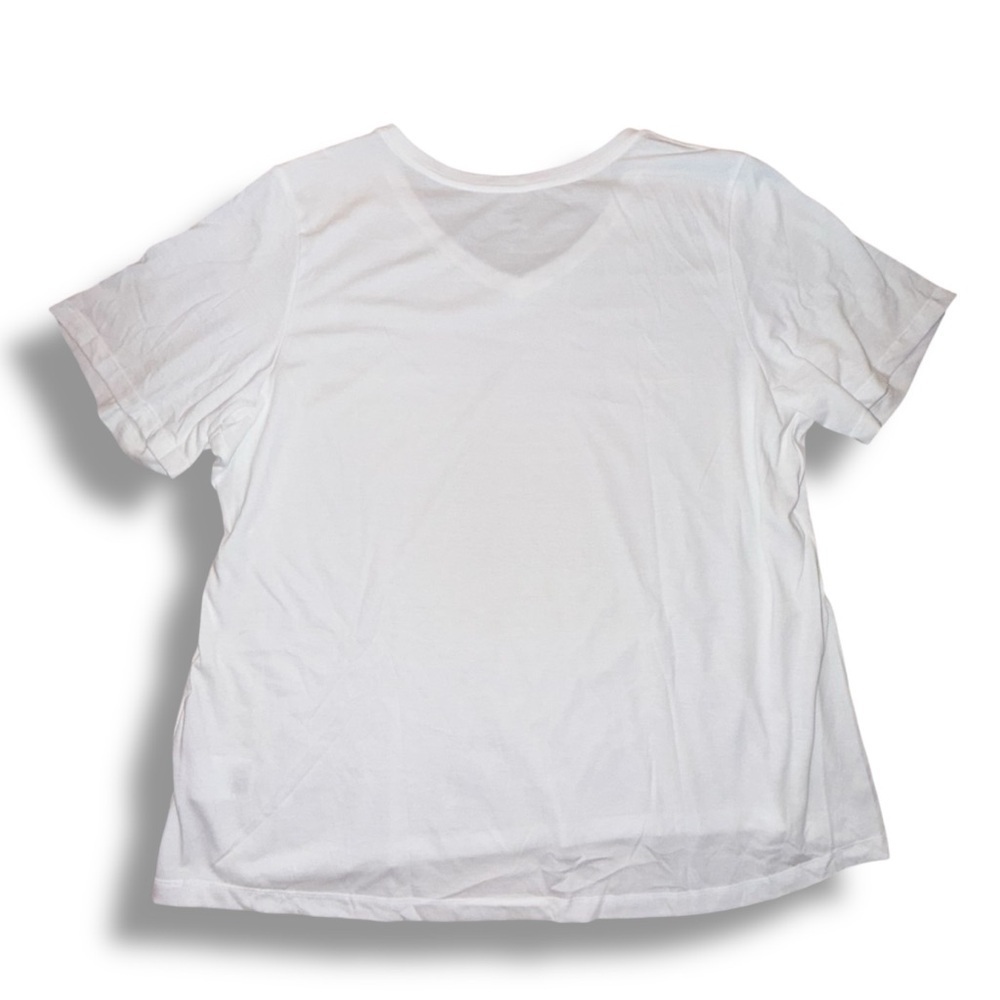 DSG Women's Core Cotton Jersey V-Neck T-Shirt 1X White - Picture 12 of 12